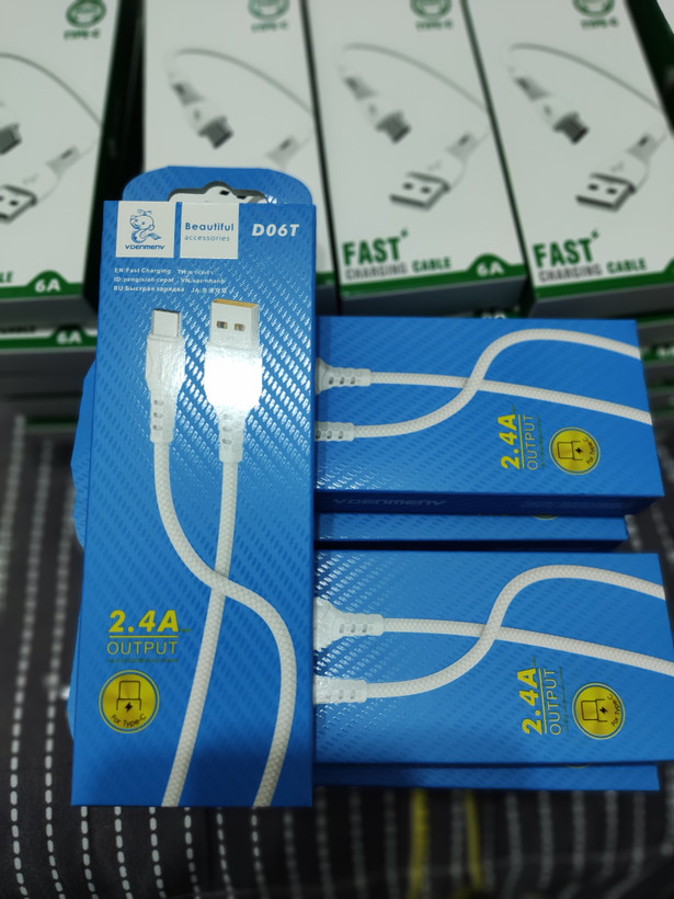 سیم شارژر TYPE C برند Denmen مدل D06T اصل FAST CHARGING با گارانتی 6 ماهه