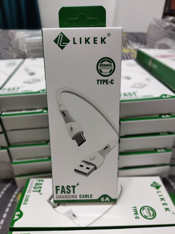 سیم شارژرTYPE C برند LIKEK اصل FAST CHARGING با گارانتی